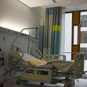hospital room for injured worker