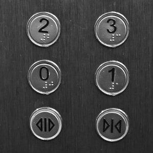 the buttons on an elevator inspected by housing authority