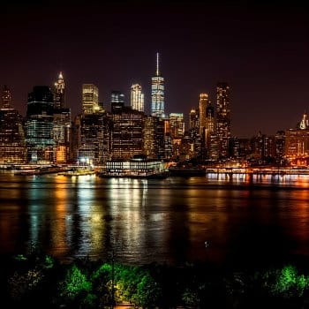 NYC skyline and Hudson River
