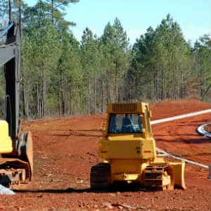 bulldozer on a construction site