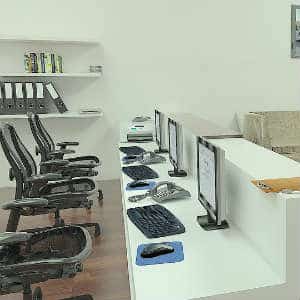 desks in an office