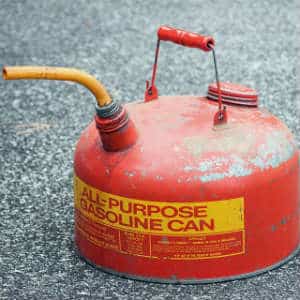 gasoline can with fuel