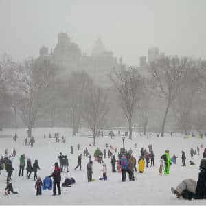 snow in new york city causing traumatic brain injury